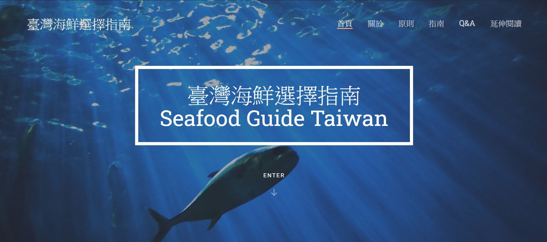 中央研究院數位文化中心為《臺灣海鮮選擇指南》設置了精美的網站。（圖／臺灣海鮮選擇指南Seafood Guide Taiwan - 臺灣魚類資料庫）
