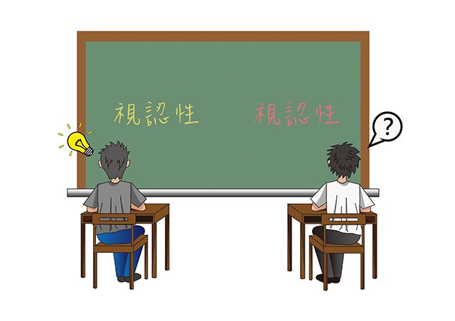 圖１：當彩色粉筆寫在黑板上，視認性即是影響學生觀看老師板書的關鍵。（圖／撰稿團隊提供）