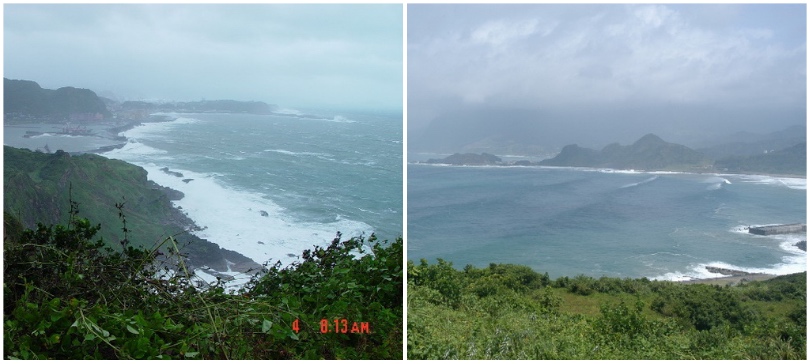 （左）風浪波長短、常有碎波與白沫。（右）湧浪波長很長，波形圓緩。（圖／撰稿團隊提供）