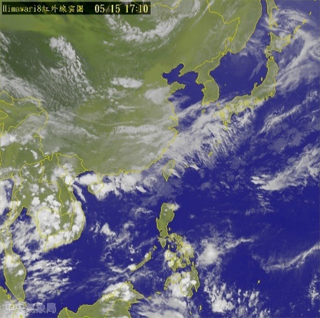 衛星雲圖示意圖（圖／中央氣象局http://www.cwb.gov.tw/V7/observe/satellite/Sat_EA.htm）