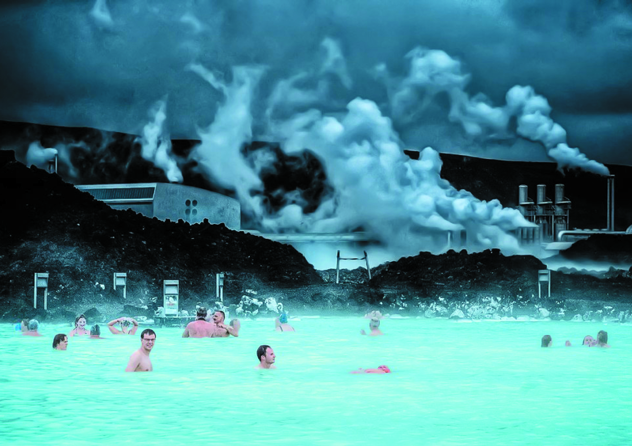 冰島Svartsengi地熱電廠露天人造地熱溫泉－藍湖 (來源：ICELAND’S BLUE LAGOON – GEOTHERMAL PLEASURE IN AN ICED FRAME - Thinking Nomads)