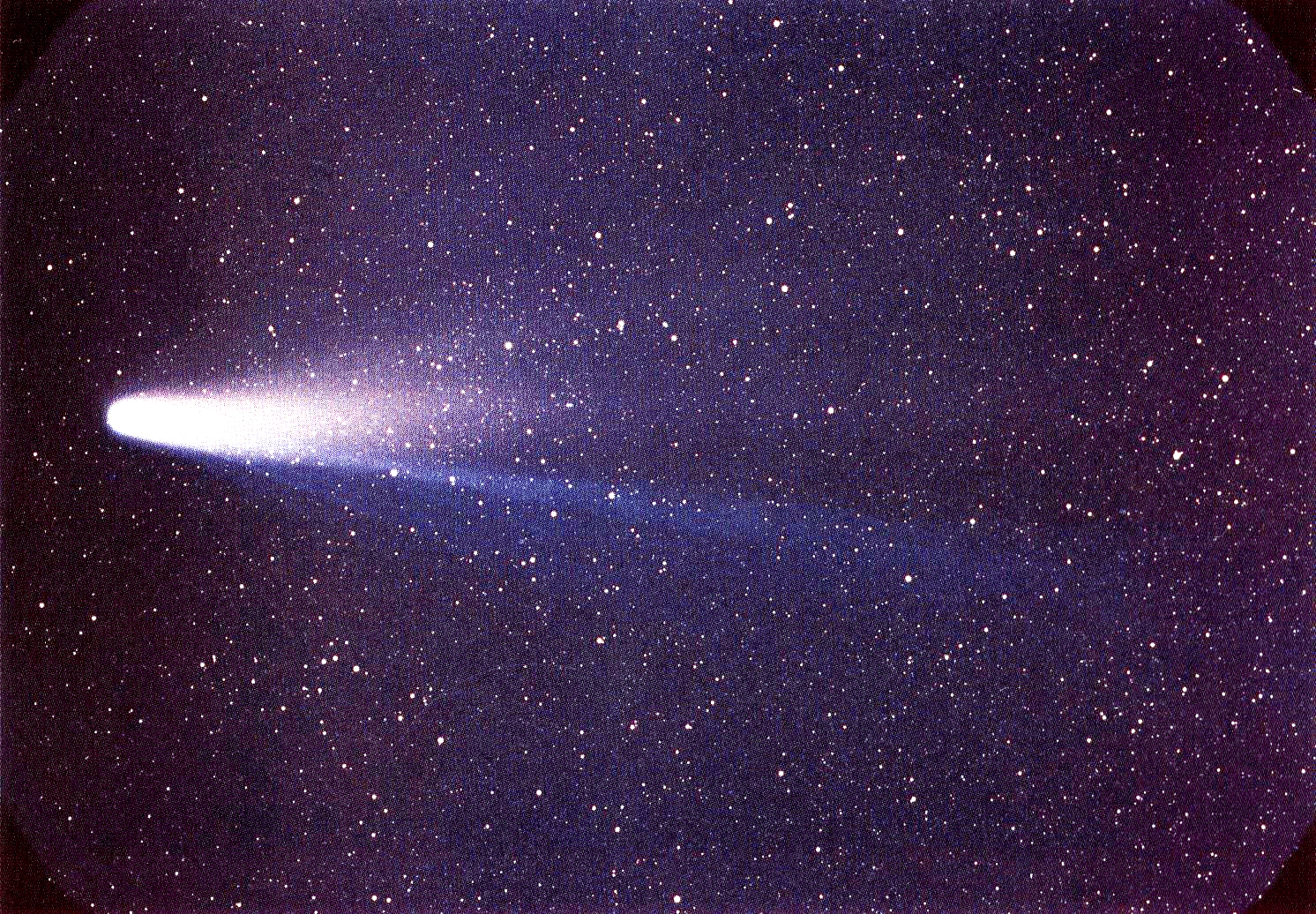 彗星是由冰構成的太陽系小天體，圖為知名的哈雷彗星。（圖／Wikipedia）