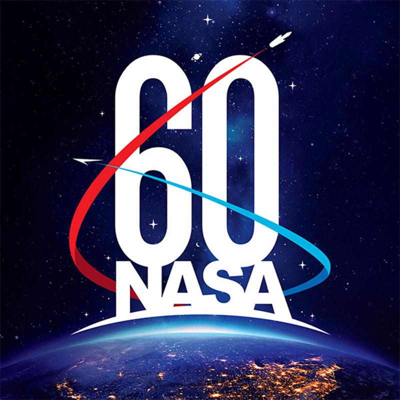 為了紀念和慶祝60歲生日,NASA設計了一個可愛的Logo。 (圖/NASA)