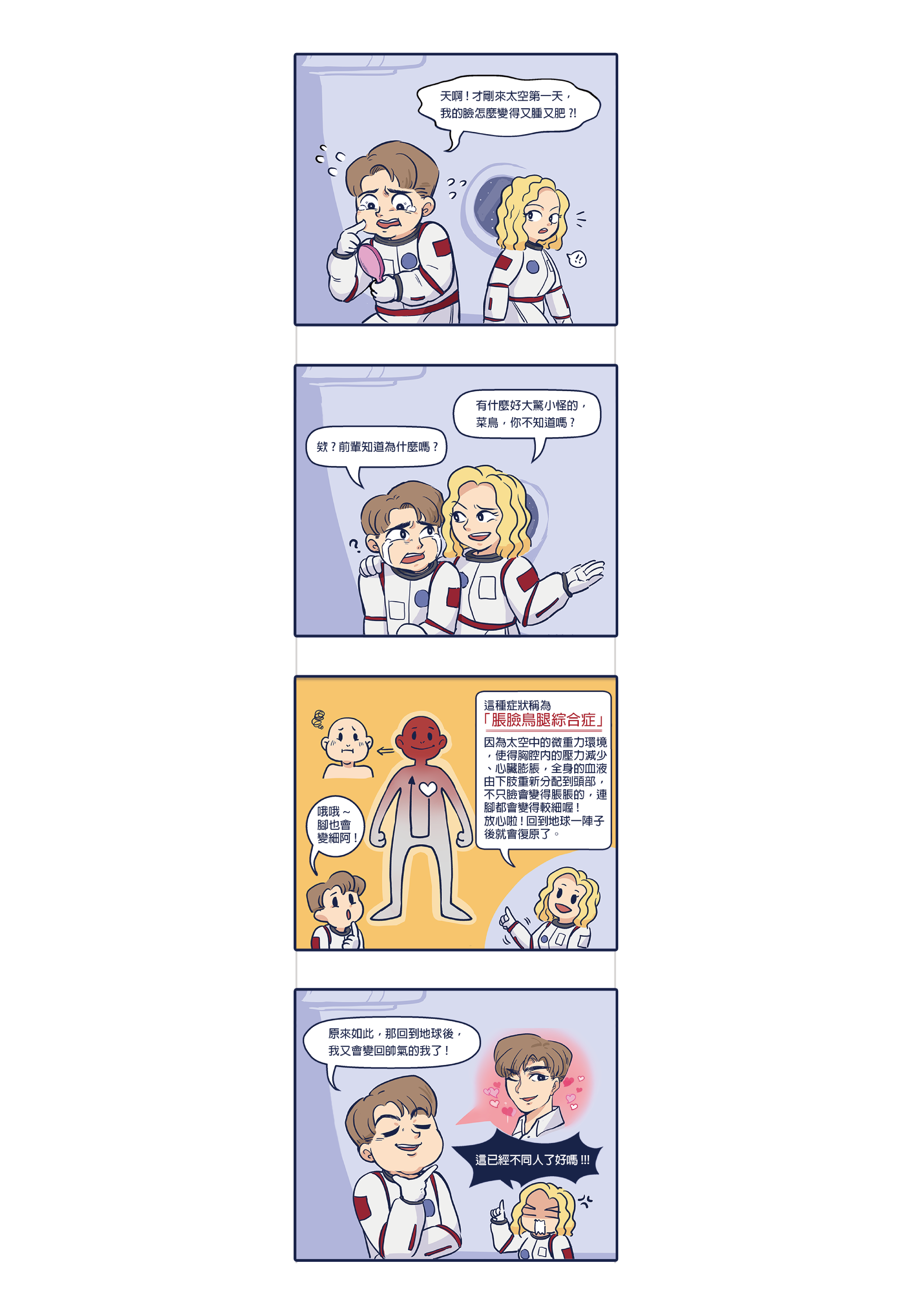 在太空中臉居然腫起來了?!