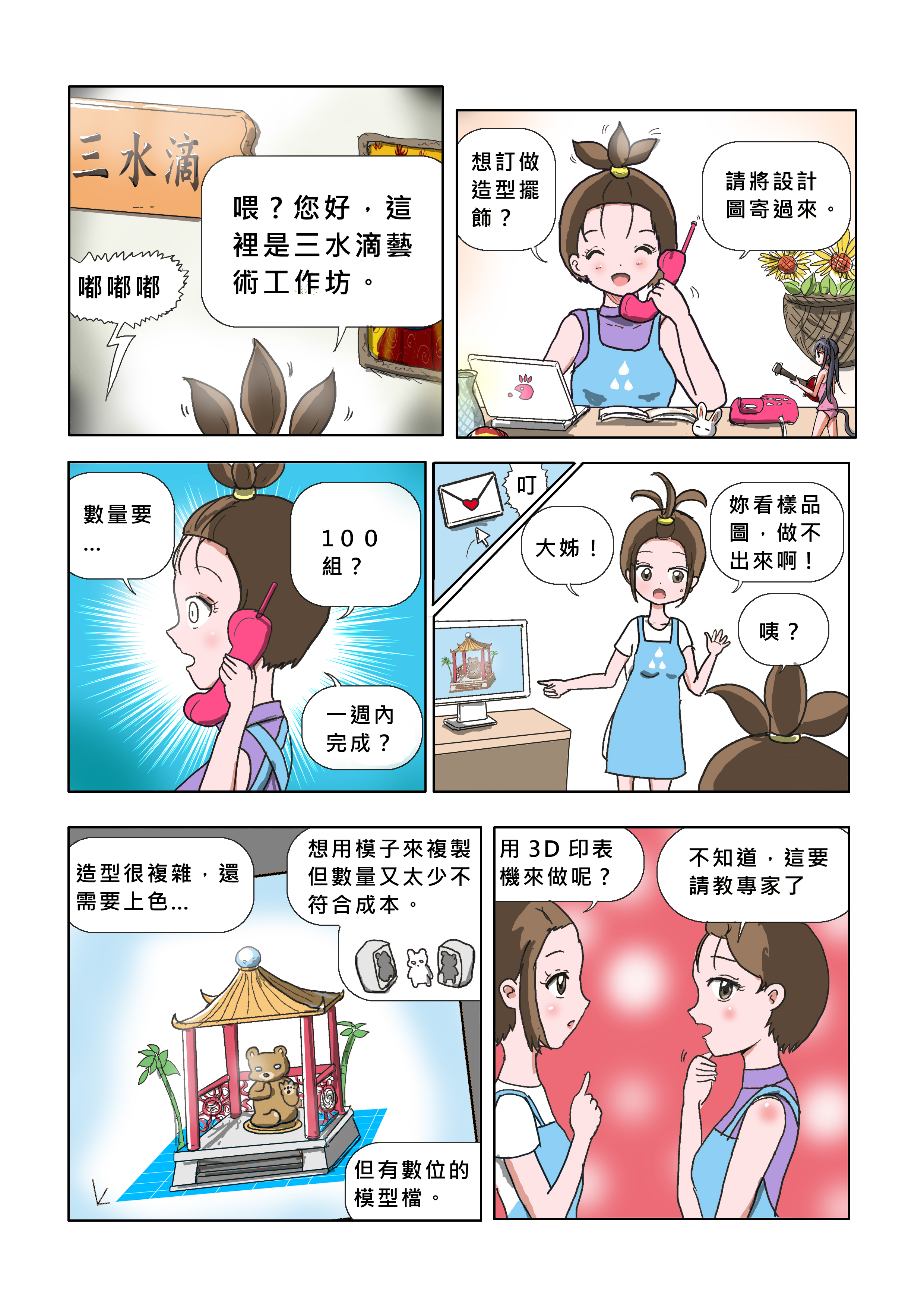彩色的噴墨粉末式3D印表機01