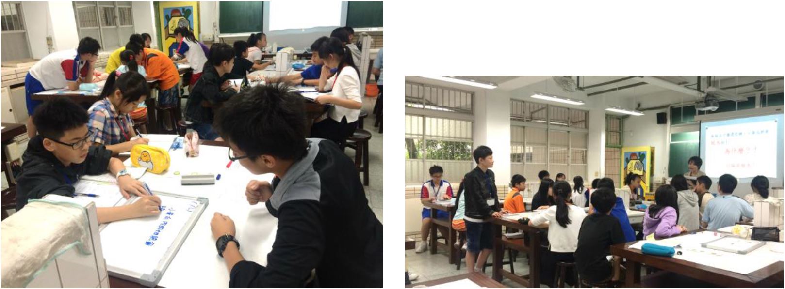 各組發表結果時，常會依據預習功課中的定義，說出：『水由高濃度往低濃度移動』的結論。只有少數組別會發現小黃瓜內外的水不一樣多，而發表出：『為了讓內外水一樣多，所以會由水較多的小黃瓜內部往水較少的外部移動』的結論