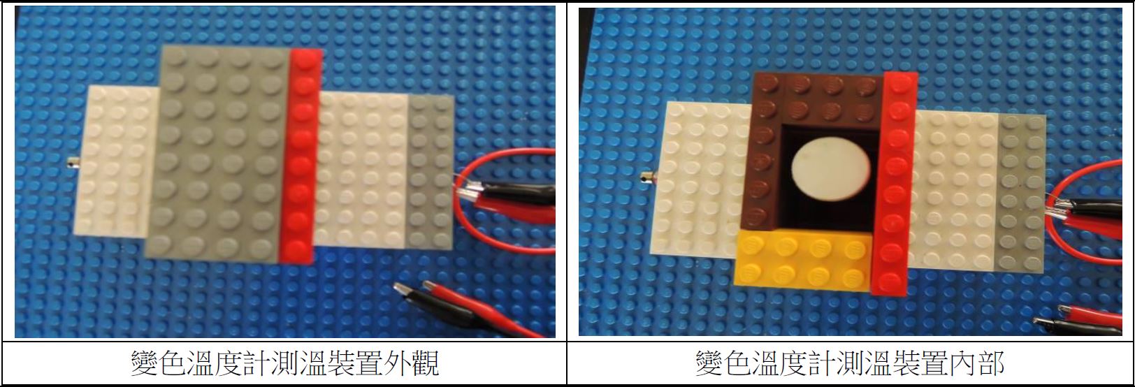 變色溫度計測溫裝置外觀。變色溫度計測溫裝置內部
