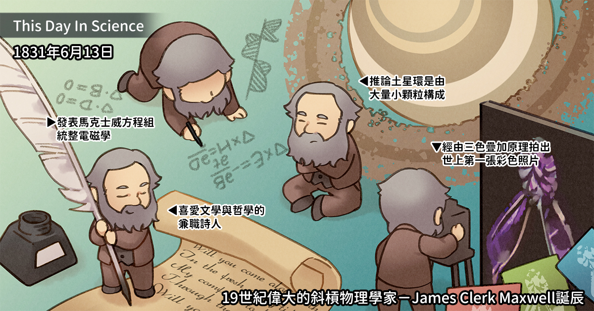 1981/6/13 為19世紀偉大的斜槓科學家—James Clerk Maxwell誕辰