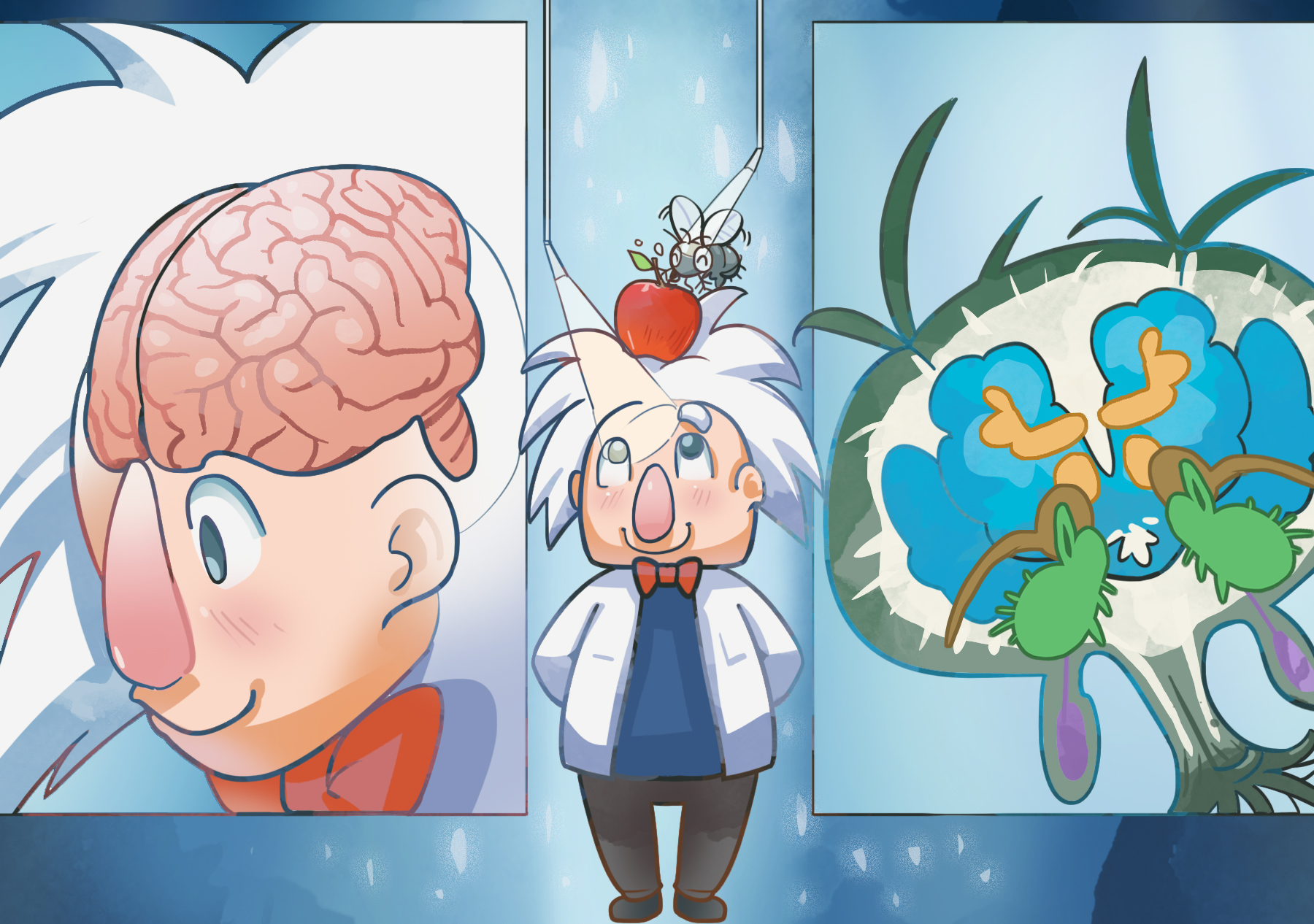 科學家透過研究果蠅的大腦，來了解人腦的運作。（圖／fatcat11繪）