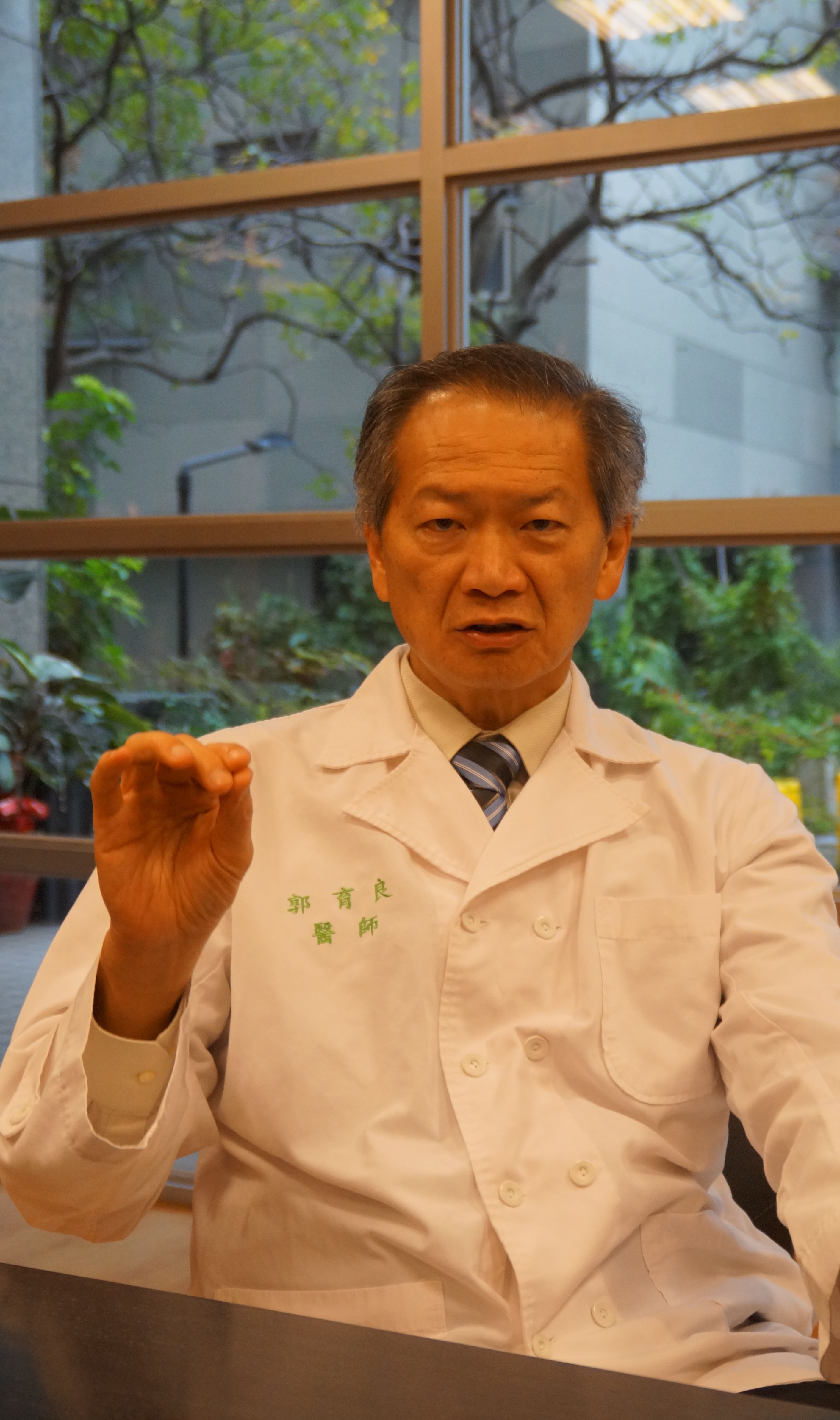 台灣大學醫學院環境職業醫學科特聘教授郭育良。（ 圖／李宗祐攝）