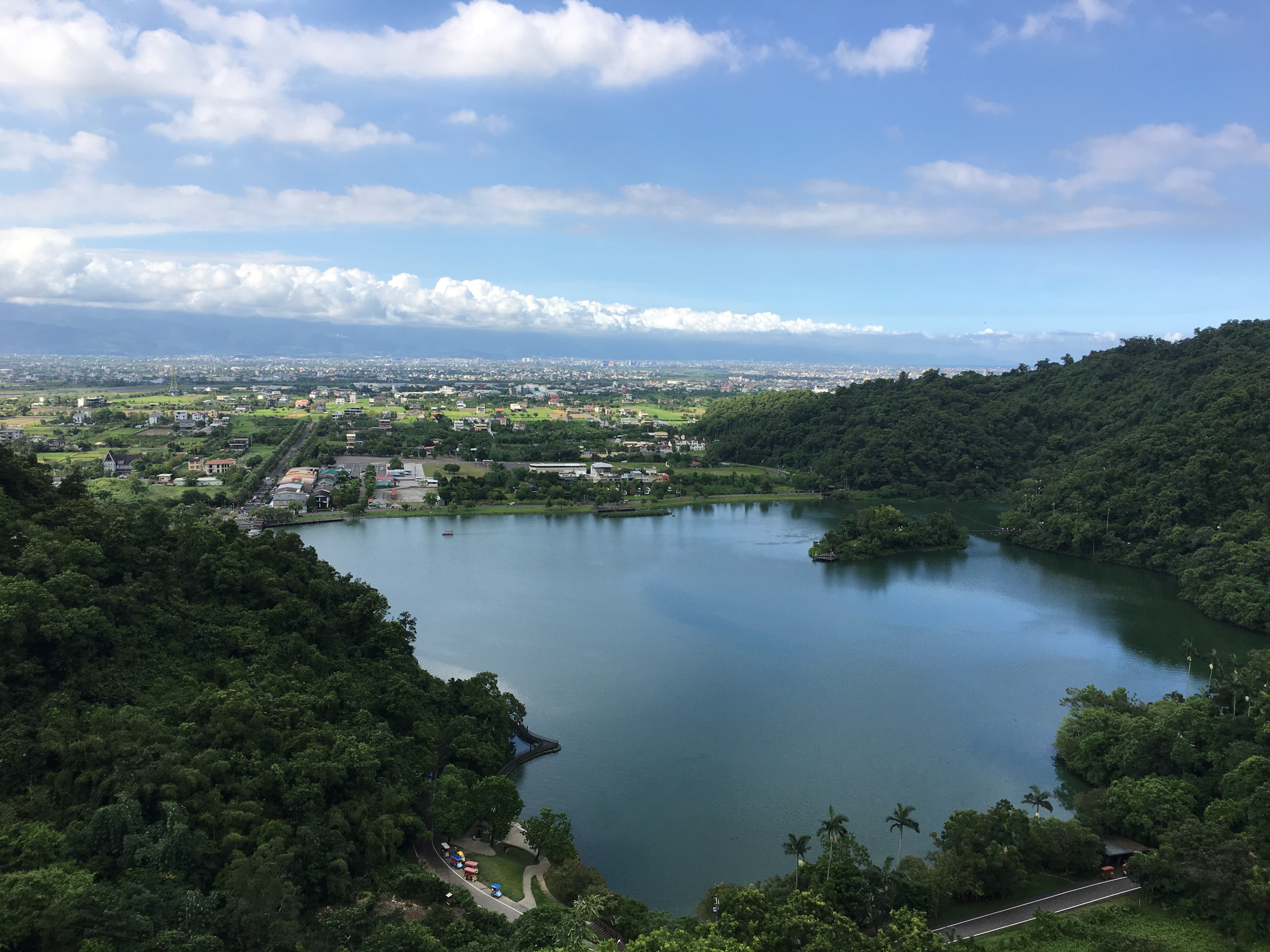 宜蘭梅花湖，林淑芬採樣沉積物的地點之一。（圖／林淑芬）